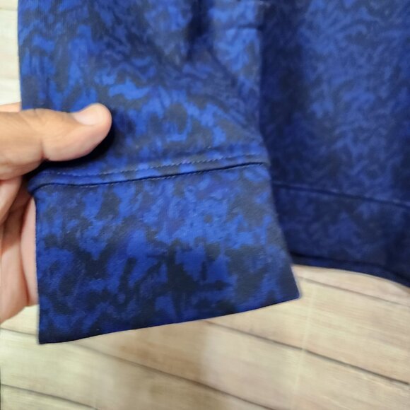 Columbia Woman’s Lodge Funnel Pullover Blue & Black Fleece Lined Size Medium - Picture 4 of 15